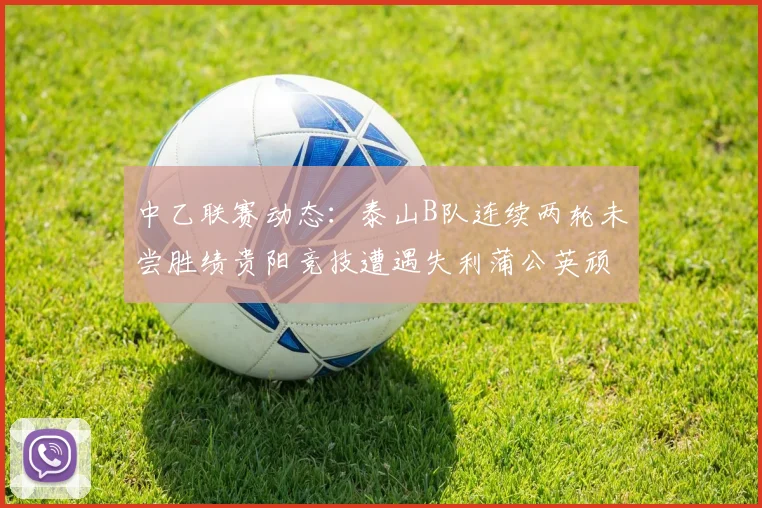 中乙联赛动态：泰山B队连续两轮未尝胜绩贵阳竞技遭遇失利蒲公英顽强战平